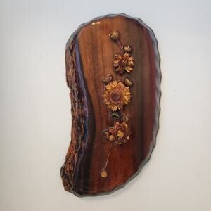 Vintage Myrtle Wood wall plaque